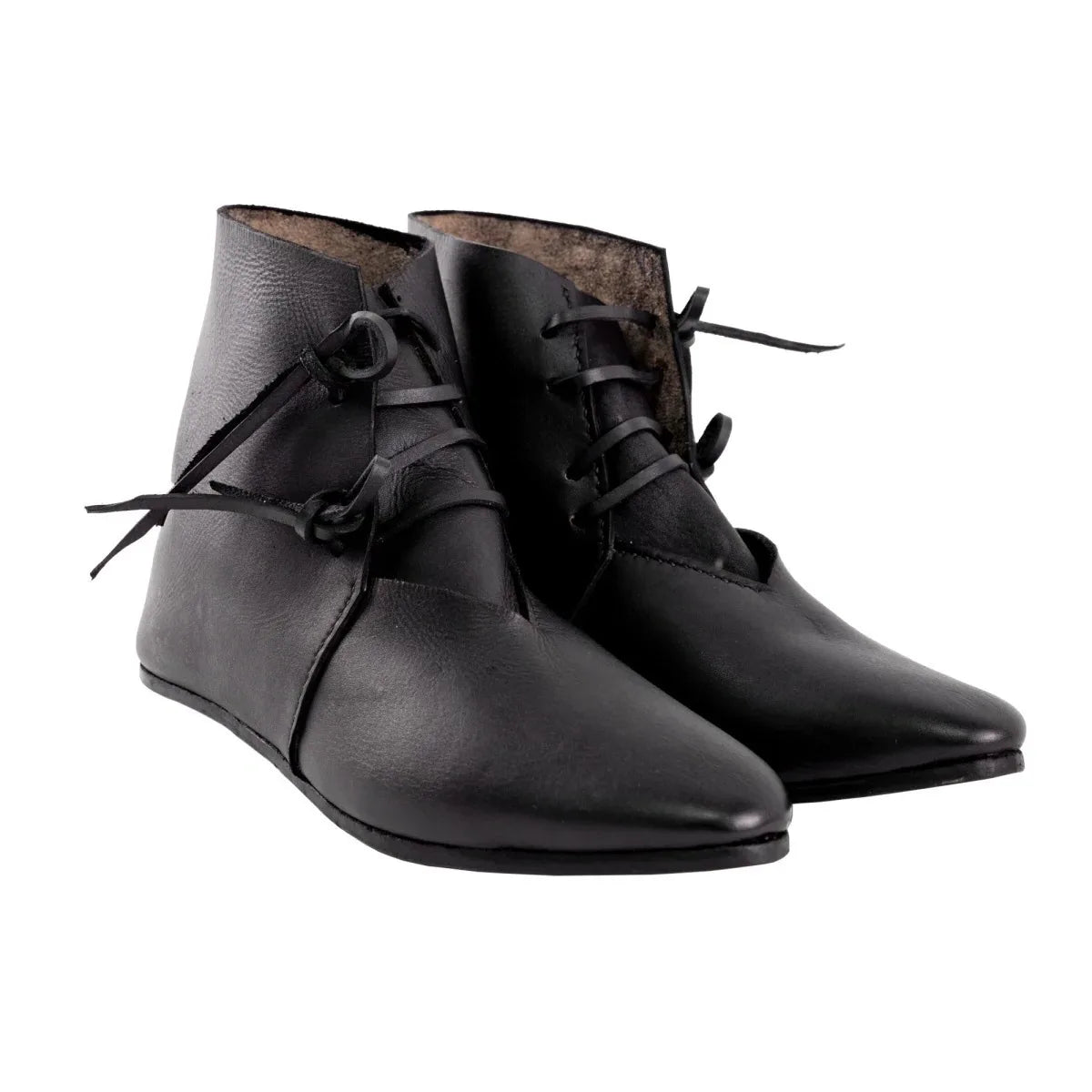 Men’s Medieval Renaissance Boots - Viking Pirate Lace-Up Halloween Cosplay Shoes