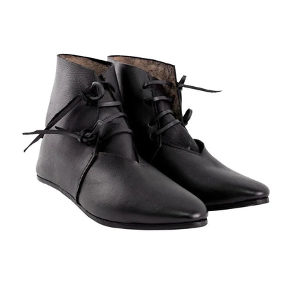 Men’s Medieval Renaissance Boots - Viking Pirate Lace-Up Halloween Cosplay Shoes