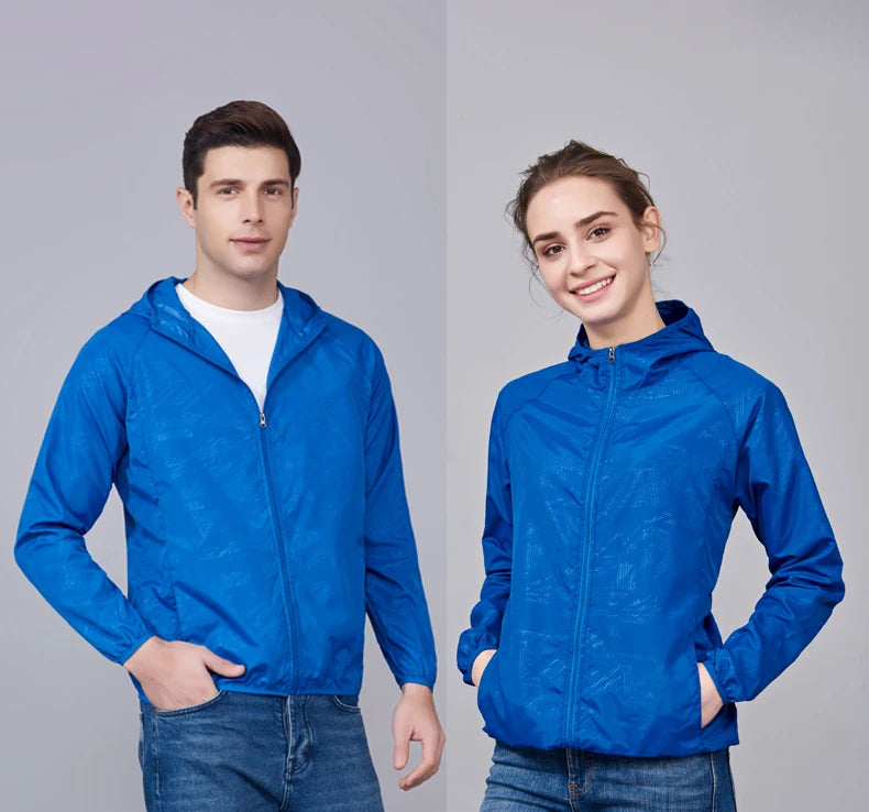LNGXO Waterproof Hiking Jackets for Men & Women – Sun Protection Windbreaker, Camping, Climbing, and Outdoor Rain Coat, Unisex Portable Gear
