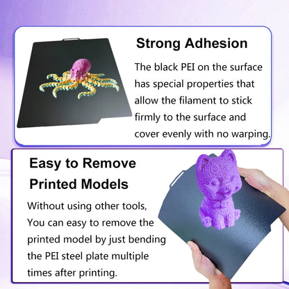 Smooth PEI Build Plate for Bambu Lab X1C, P1P, P1S & A1 – PEO/PET Heatbed Platform for 3D Printer Printing Surface