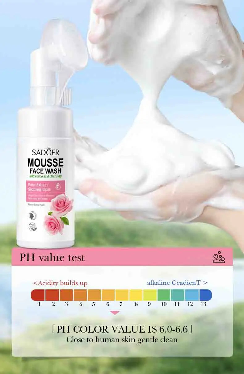 SAODER Fruits Facial Cleanser – Moisturizing & Hydrating Face Wash Foam with Massage for Skincare