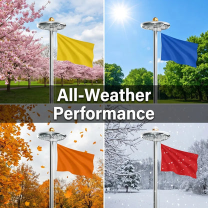 Solar LED Flagpole Light - IP65 Waterproof Auto On/Off Outdoor Landscape Lamp for Garden, Patio and Camping