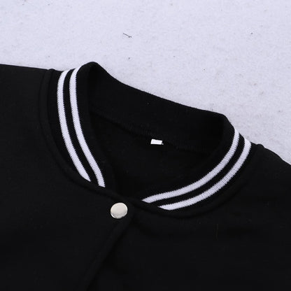 New York 23 Letter Print Women’s Harajuku Fleece Baseball Jacket – Vintage Button-Up Loose Streetwear Jersey Coat