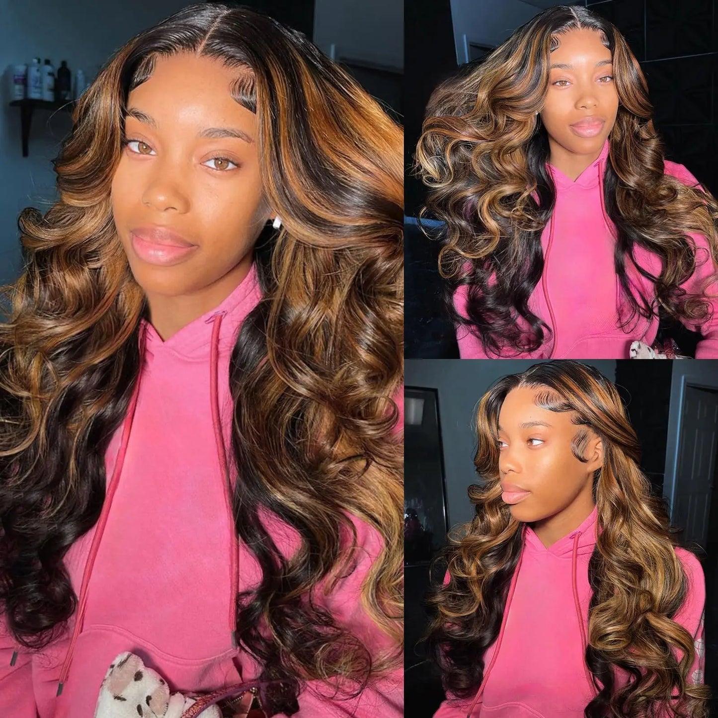 1B30 Highlight Blonde Body Wave Wig – 13x4 HD Lace Frontal, Pre-Plucked Brazilian Human Hair, 200% Density