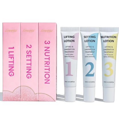 Lomansa Lash Lift Kit - Eyelash Perm & Eyebrow Lamination Set with Step 1#2#3#4 Lifting Lotion Tools