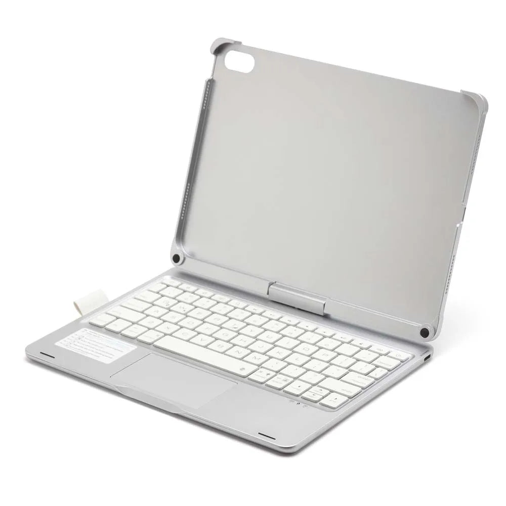 iPad Case with Bluetooth Keyboard — 360° Rotatable Foldable Stand, Pen Slot & RGB Backlight for iPad Air 11/10.9-inch Models