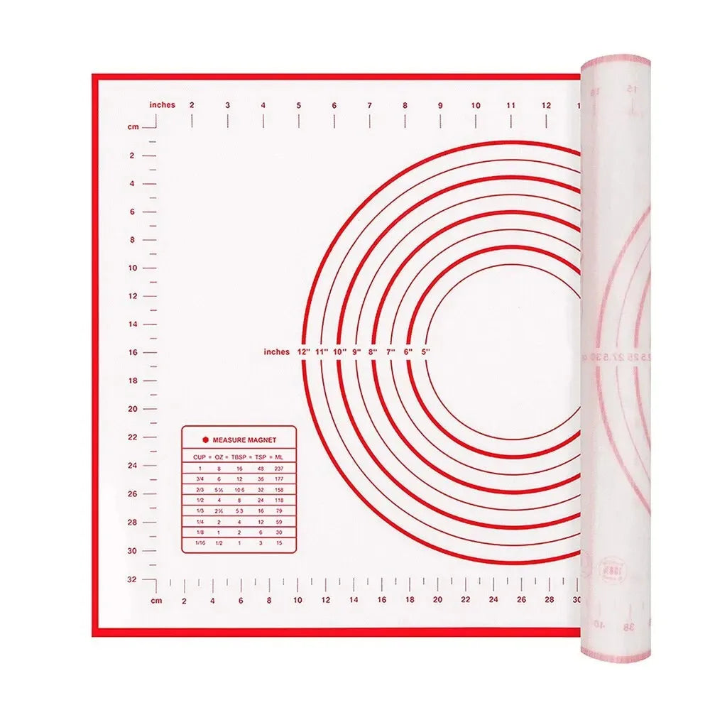 UNTIOR Silicone Baking Mat – Non-Stick Kneading & Dough Mat for Pizza, Cake, and Cooking Bakeware