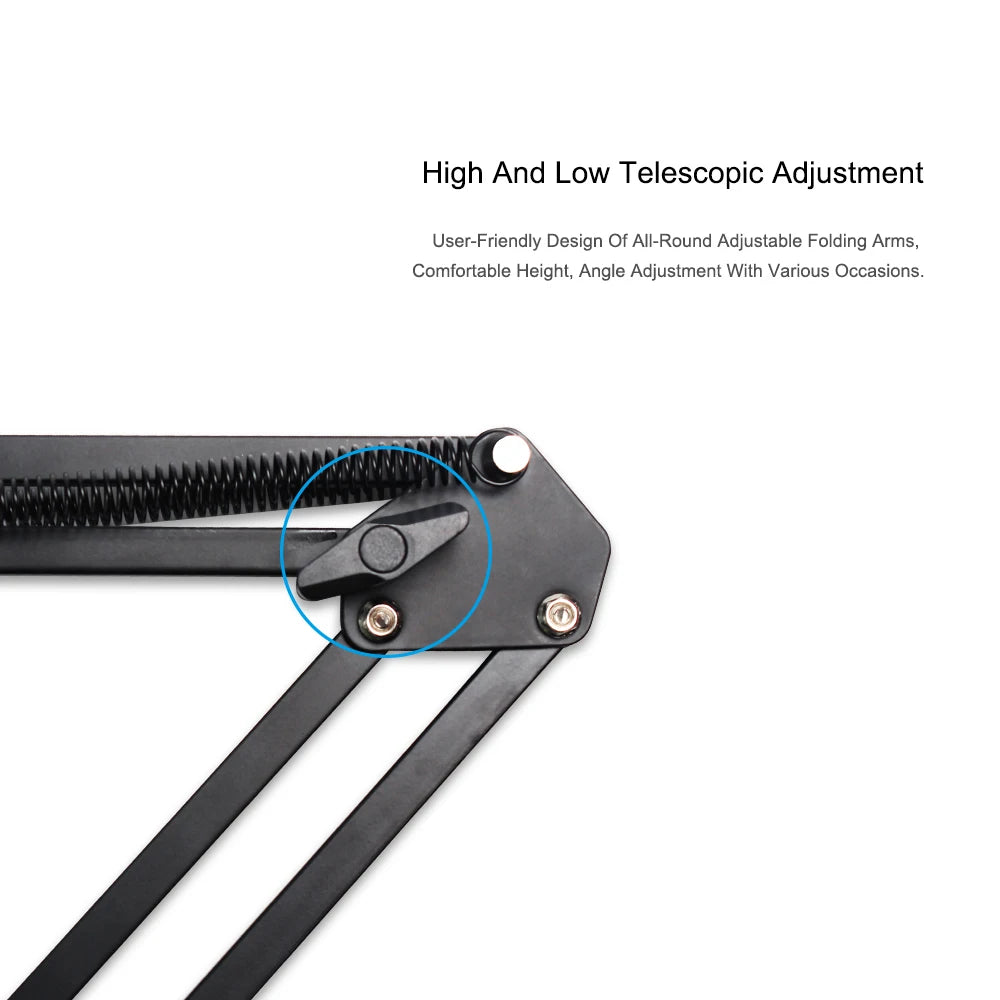 Professional Scissor Arm Stand for BM800 Microphone – Universal Shock Mount with Spider Cantilever Bracket and Mic Holder