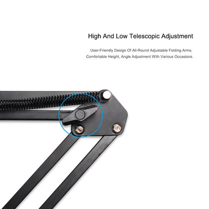 Professional Scissor Arm Stand for BM800 Microphone – Universal Shock Mount with Spider Cantilever Bracket and Mic Holder