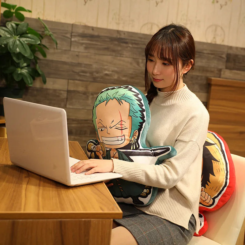 One Piece Anime Pillow – Luffy, Zoro, Sanji, Chopper & Usopp Stuffed Cartoon Cushion Toy, Perfect Birthday Gift