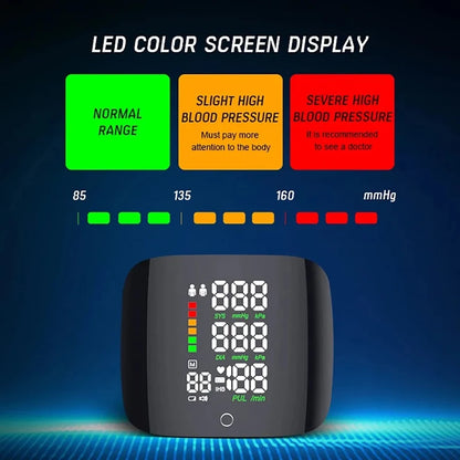 Digital Wrist Blood Pressure Monitor – Automatic Medical BP Monitor with Pulse Rate Measurement and Digital Display