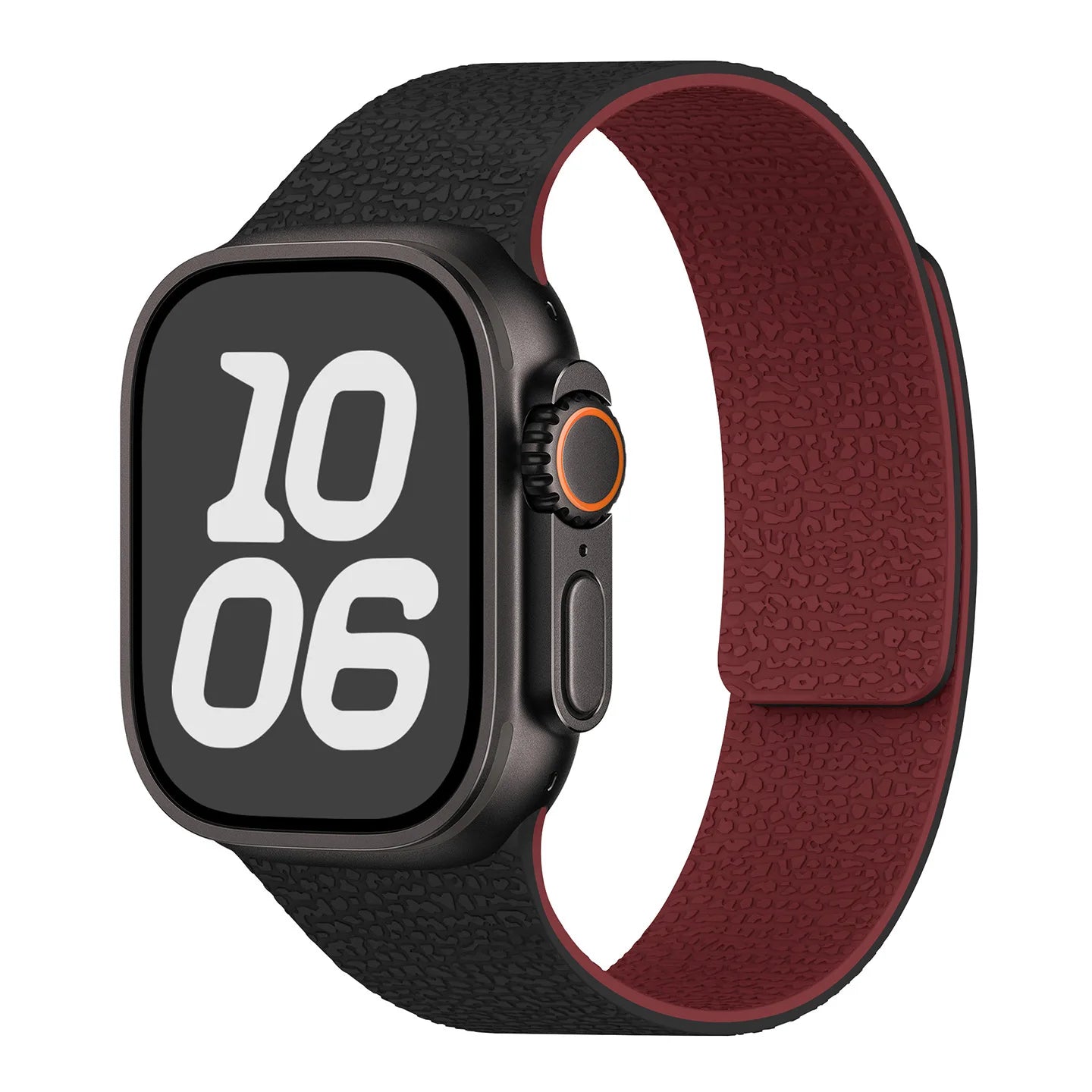 Silicone Magnetic Strap for Apple Watch - Adjustable Band for 49mm/46mm/45mm/44mm/42mm/41mm/40mm Series Ultra, SE & More