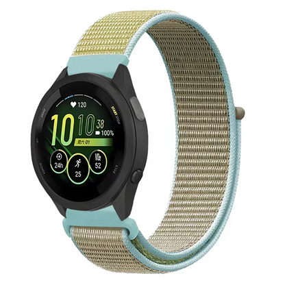 22mm Sport Nylon Loop Watch Band – Breathable Replacement Wristband for NORTH EDGE APACHE-46 Smartwatch, Durable Adjustable Strap
