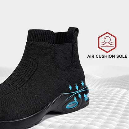 LARNMERN Steel Toe Water Resistant Work Boots for Men & Women Non-Slip Safety Sneakers Slip-On with Air Cushion