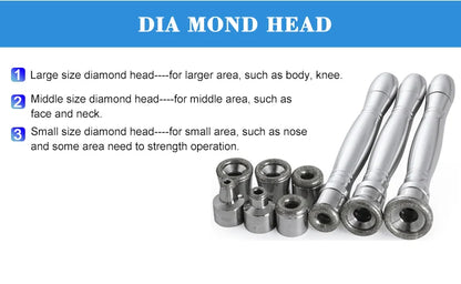 Professional Diamond Microdermabrasion Machine — Facial Exfoliation with Water Spray & 65-68cmHg Suction