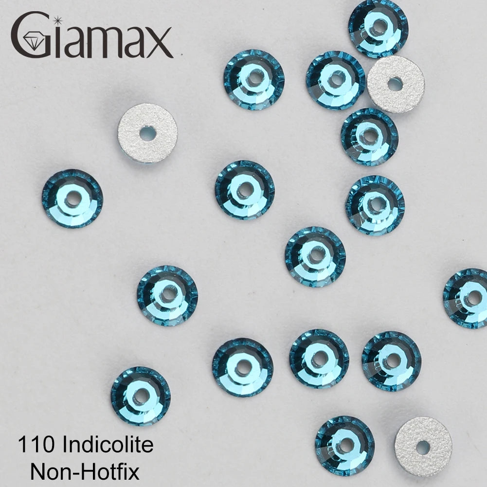 Giamax Purple Velvet Topaz Crystal Rhinestones - Flatback AB Sewing Stones for Garments, Clothes & Bags