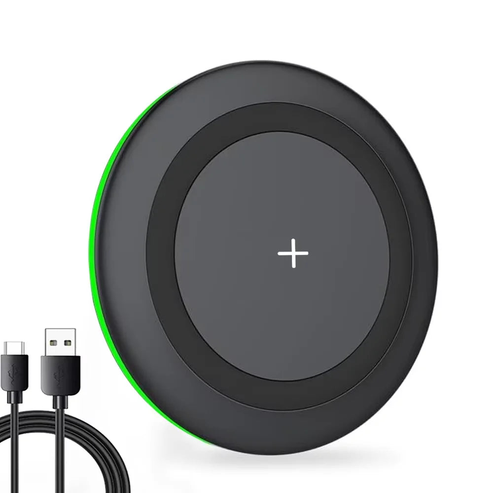 30W Wireless Charger Stand with LED Light - Fast-Charging Base for iPhone 8–17 Series, Samsung Galaxy S25/S26 and Xiaomi Devices