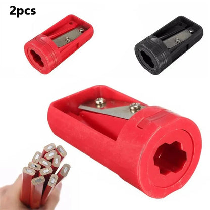 2PCS Multifunctional Woodworking Pencil Sharpener - Portable Single Hole Universal Pencil Planer
