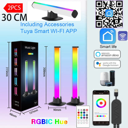 Music RGBIC Light Bar – APP-Controlled Desktop Strip with Rhythm Sync, USB Gaming & Bedroom TV Backlight Atmosphere Lamp