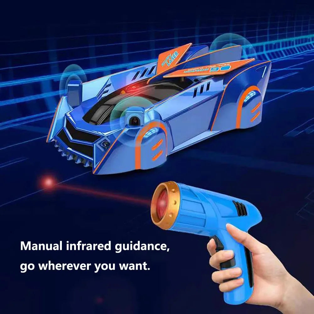 Wall Climbing RC Race Car – Light-Guided Anti-Gravity Drift Stunt Car with Infrared Sensor, Electric Toy Gift for Kids & Boys