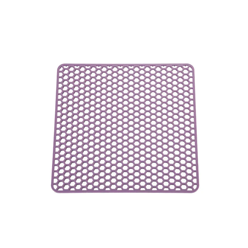 Food-Grade Silicone Hollow Insulation Mat – Non-Slip Kitchen Sink Protector & Desktop Table Mat