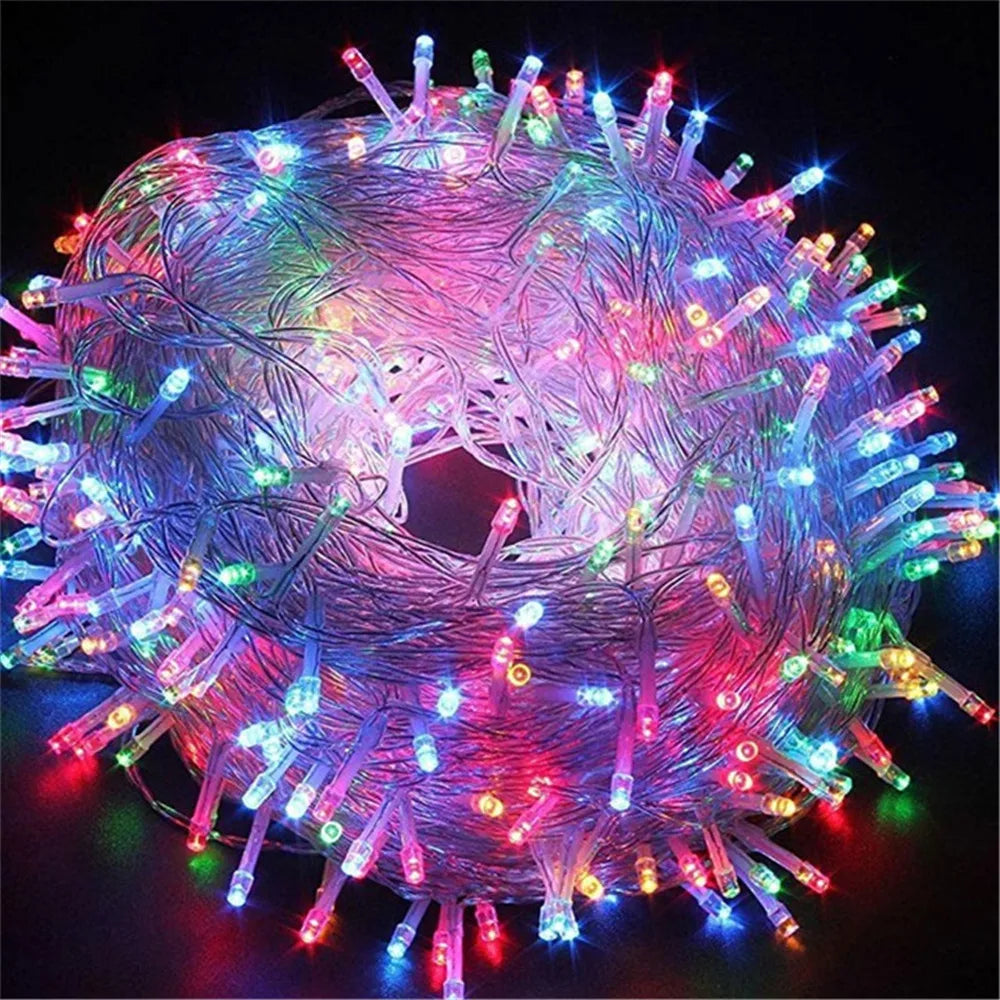 LED Christmas String Lights - 5M–100M Fairy Lights for Patio, Wedding & Holiday Decor