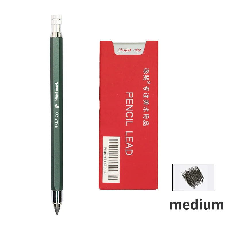 5.6mm Mechanical Pencils & Charcoal Graphite Leads – HB to 14B Soft, Medium, Hard Sketch Drawing Lead Core