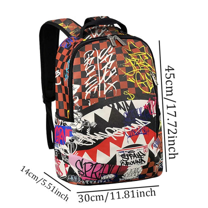 Trendy Shark Mouth Backpack for Men & Women – Large Capacity Laptop Travel & Commuter Bag, Stylish Gift for Kids & Adults