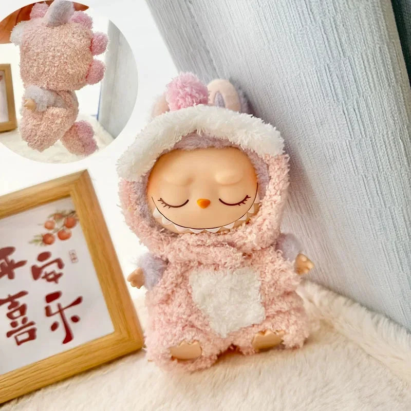 Cute Cartoon Rabbit Outfit for Labubu Plush –  Monkey Macaron Fashion Clothes & Accessories
