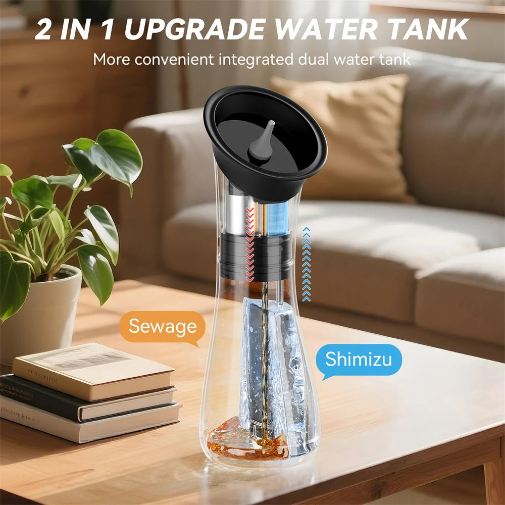 Upgraded Ear Wax Removal Kit – Intelligent Ear Cleaner with Waste Water Tank & Temperature Sensor, Safe Low-Pressure Ear Irrigation System for Effective Wax Cleaning