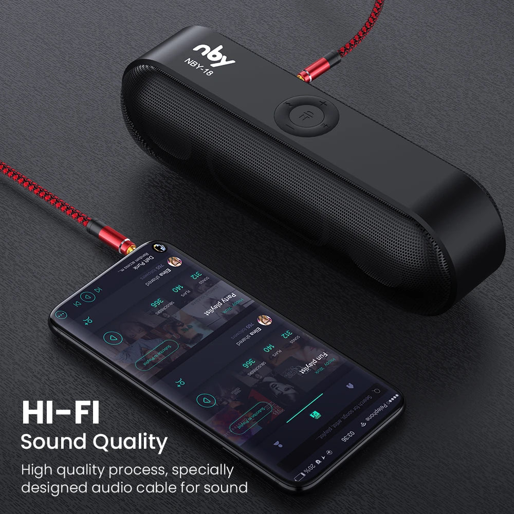 NNBILI 1.5M 3.5mm Audio Cable - Nylon Braid AUX Cable for Phone, MP3, Car Headset & Speaker Extension