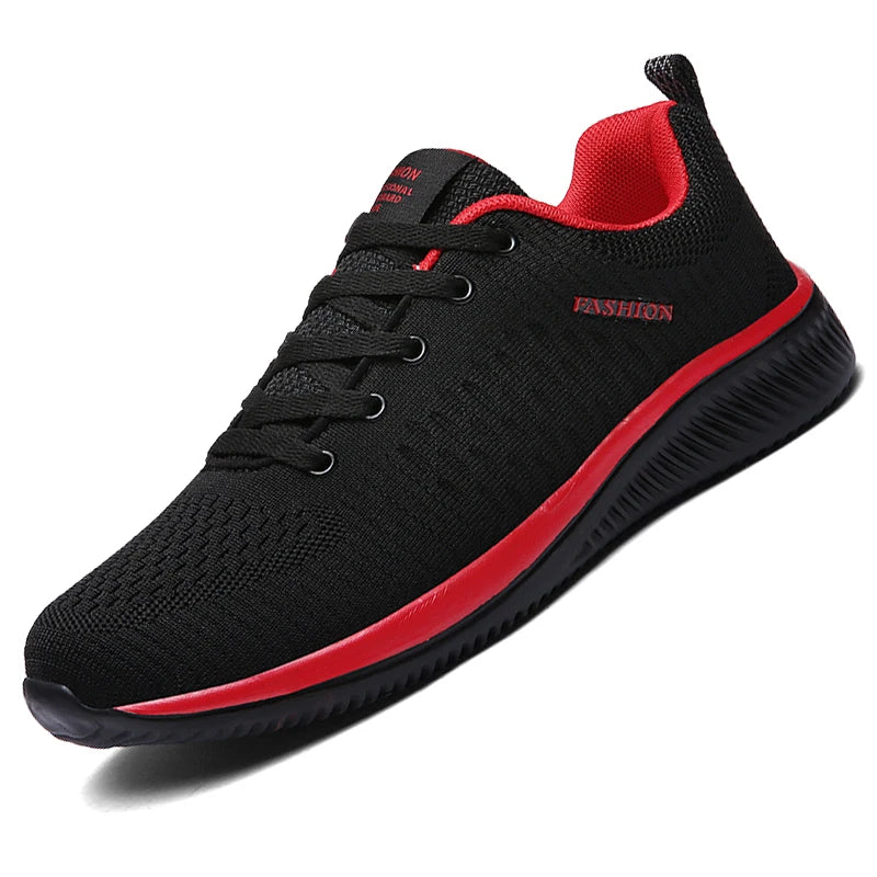MAEDEF Athletic Shoes for Men – Black Knit Sneakers, Breathable Casual Running, Walking & Gym Shoes for Men & Women