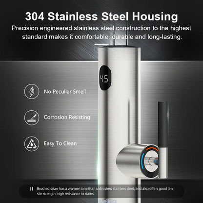 Briwellna 2-in-1 Electric Water Heater Faucet - Stainless Steel Universal Spout Kitchen Tap, 220V Heating Tap