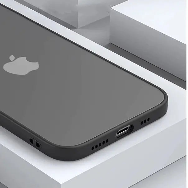 iPhone 16e Matte Case - Translucent Hard PC Back with Soft TPU Edge Protective Cover