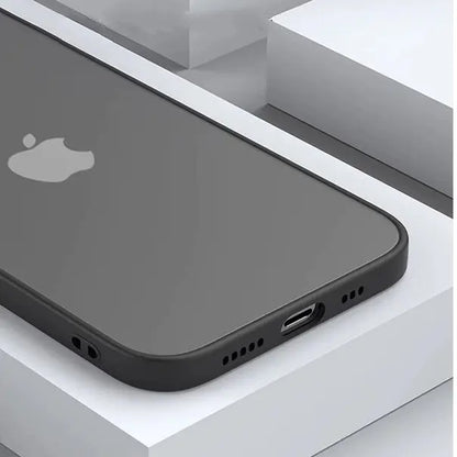iPhone 16e Matte Case - Translucent Hard PC Back with Soft TPU Edge Protective Cover