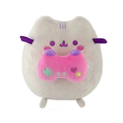 Pusheen Cat Figure and Plush Pillow - Cute Anime Desk Decor, Fluffy Cushion Ornament, Birthday Gift for Cat Lovers and Pusheen Fans