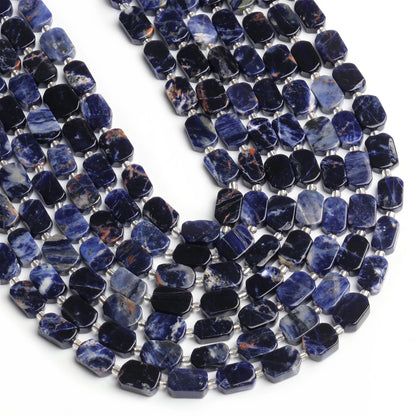 Natural Gemstone Rectangle Beads - 8x12mm Amethyst Citrine Lapis Lazuli Spacer Beads for DIY Jewelry Making & Bracelets