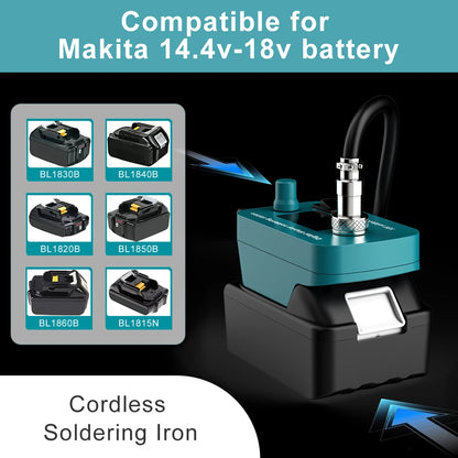 Bonacell Cordless Soldering Iron – 60W Tool for Makita BL1830, BL1840, BL1850, BL1860 18V Batteries, PCB Soldering Tool
