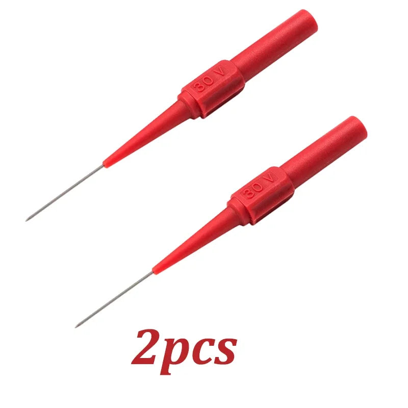 10Pcs 30V Multimeter Test Lead Kit - Automotive Diagnostic Probe Extension with 0.7MM Piercing Needle Tips