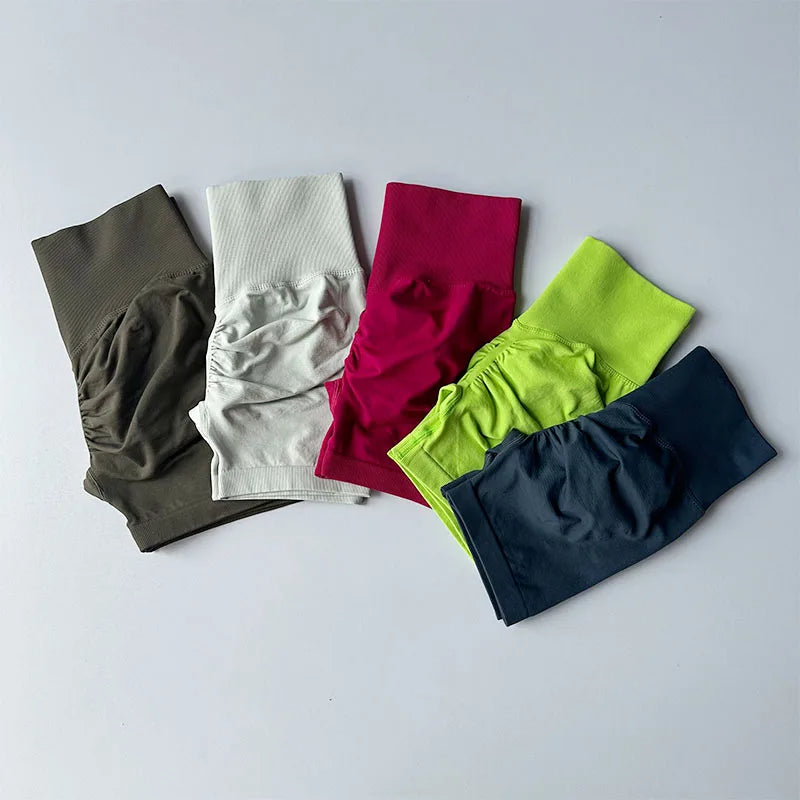 Peach Hip Lifting Sports Shorts for Women – High Waist Slimming, Tightening, Speed-Drying Running Pants