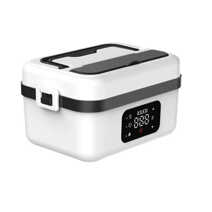 Wireless Electric Heated Lunch Box 8000mAh – 60W Portable Food Warmer 1L Stainless Steel Insulated Lunch Container for Travel & Work