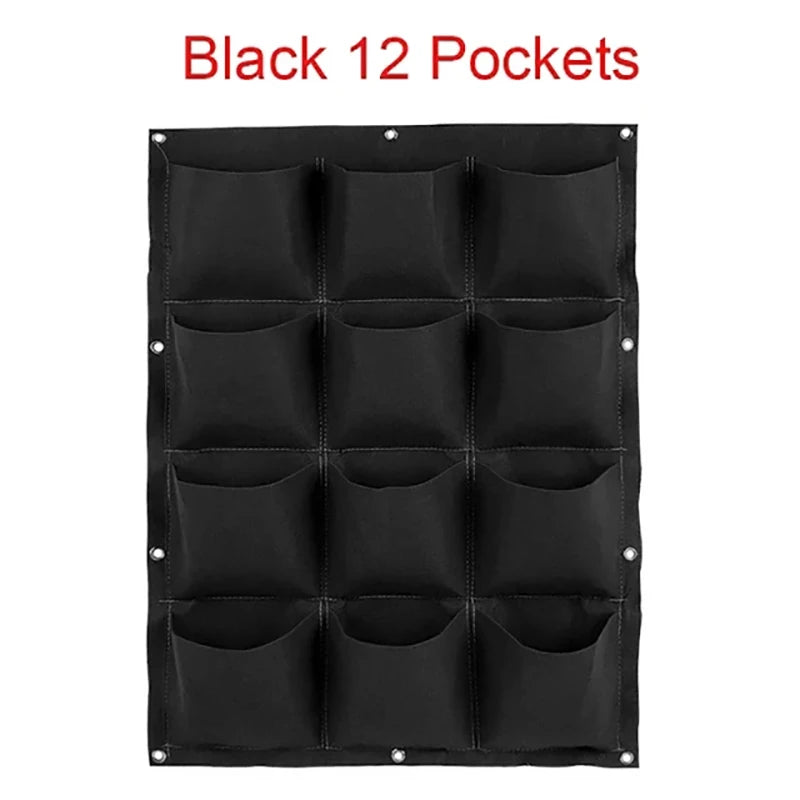 Wall Hanging Planting Bag – Multi-Pocket Vertical Garden Planter for Vegetables, Flowers, and Bonsai