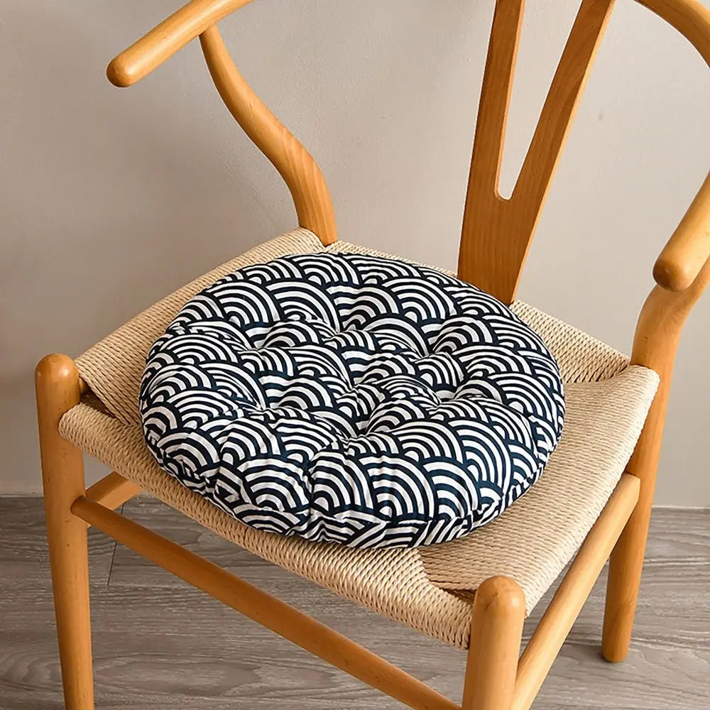 40x40cm Round Dining Chair Cushion – Thickened Non-Slip Seat Pad, 10 Luxurious Styles for Students, Office & Canteen