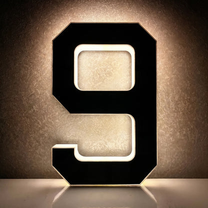 Solar LED House Number Light - Waterproof Light-Up Address Sign for Outdoor Home Decor