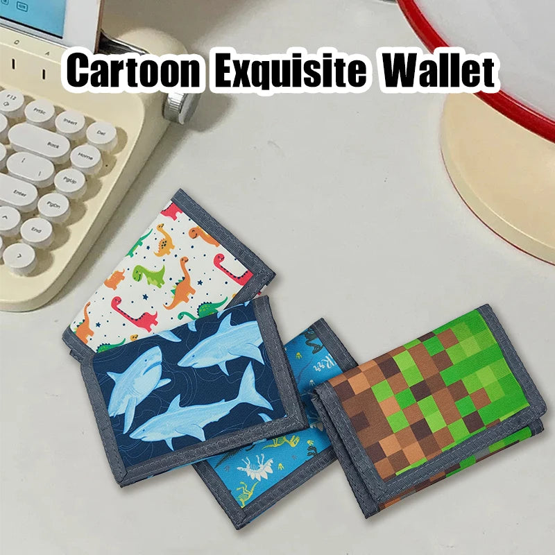 Kids Trifold Casual Wallet – Multifunctional Youth Wallet with Zipper Coin Pocket & Card Holders, Perfect Gift for Children