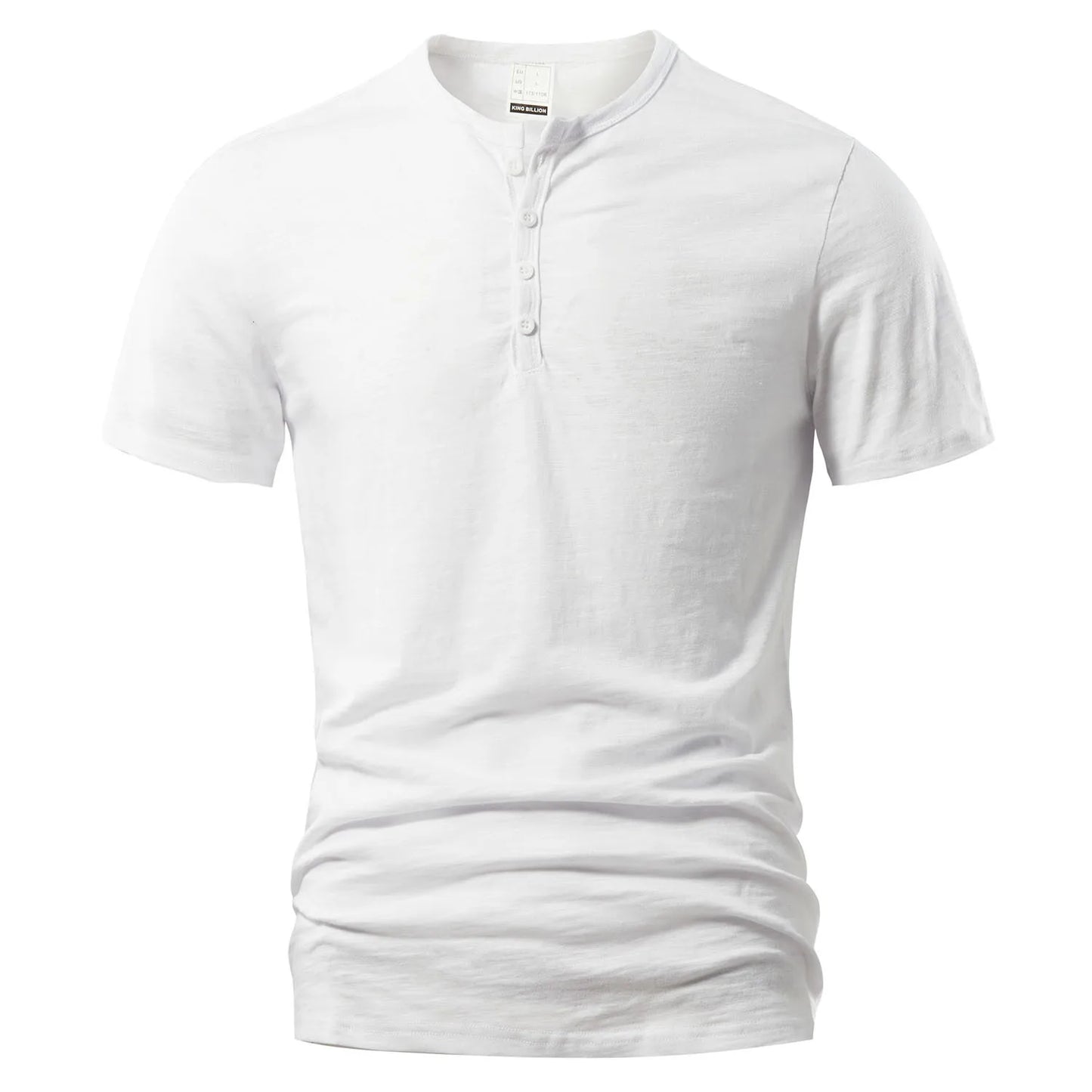 Men’s Casual Henley T-Shirt - High Quality Short Sleeve Summer Basic Fashion Top