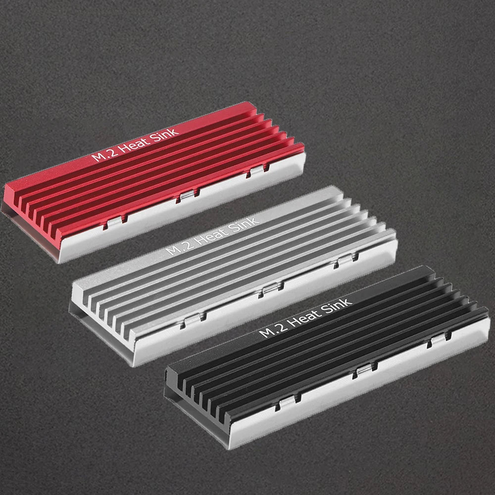 M.2 SSD HeatSink Aluminum Radiator - Thermal Cooling Pad for NVME NGFF M.2 2280 SSD, Desktop PC & PS5