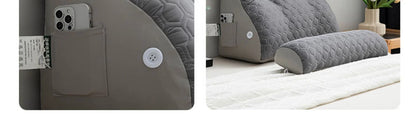Soft Lumbar Bedside Cushion – Wedge Pillow for Back Support, TV Lounger & Reading, Decorative Bed Pillow