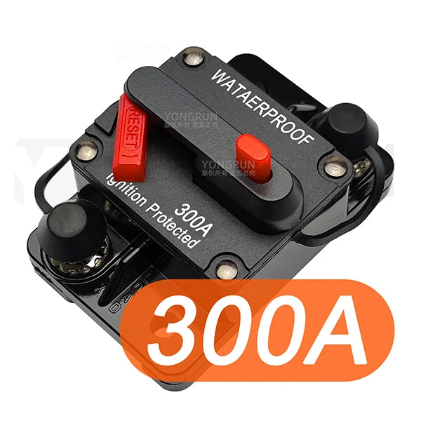 Manual Reset Circuit Breaker - 20A-300A Waterproof 12V-48V DC Car Audio Marine Fuse
