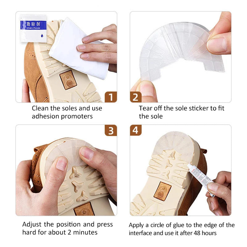 Shoe Wear-Resistant Sole Protector | Anti-Slip Self-Adhesive Rubber Stickers for Men & Women Sneakers